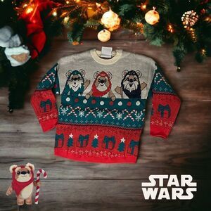 ⚫️⚫️⚫️ ‼️RARE FIND‼️ STAR WARS Ewok Christmas Sweater - UNISEX